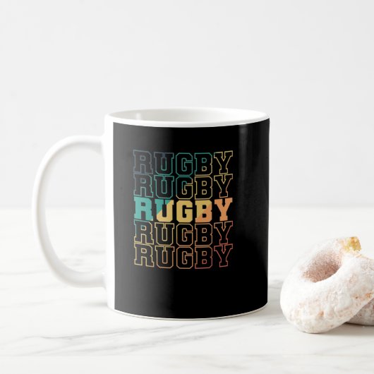 Mug Ventilateurs de football sportif de rugby (Avec donut)