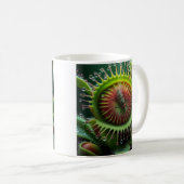 Mug Vénus Flytrap Floral Vert et Rouge (Devant droit)