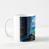Mug Véranda côtière avec hamac et mer turquoise (Gauche)