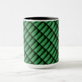 Mug Verde com retângulos, listras com efeito de sombra (Centre)
