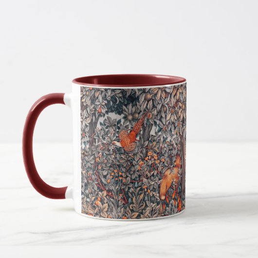 Mug VERDURE, ANIMAUX FORESTIERS Pheasant, Renard rouge (Gauche)