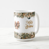 Mug Verdure dorée moderne et oranger rouillé brûlé (Devant droit)