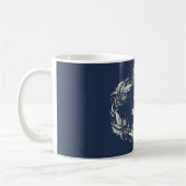 Mug Verdure et or Marine Blue Wreath Élégant (Gauche)