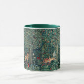 Mug VERDURE, Hares d'ANIMAUX FORESTIERS, Renard, Flora (Centre)