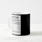Mug Vérificateur de l'information sur la nutrition (Devant gauche)