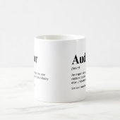 Mug Vérificateur Définition du travail amusant (Centre)