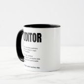 Mug Vérificateur Définition Travail amusant (Devant gauche)