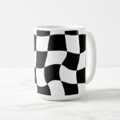 Mug vérificateur noir et blanc (Devant droit)