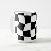 Mug vérificateur noir et blanc (Devant gauche)