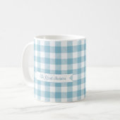Mug Vérification de buffle bleu décoratif (Devant gauche)