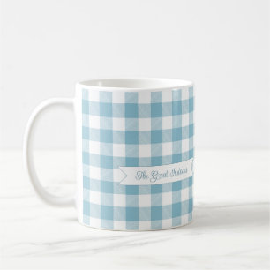 Mug Vérification de buffle bleu décoratif