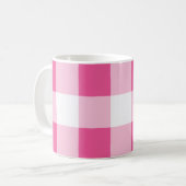Mug Vérification de buffle rose blanc (Devant gauche)