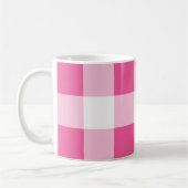 Mug Vérification de buffle rose blanc (Gauche)