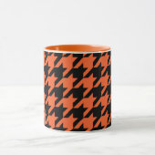 Mug Vérification de la base de fonds noir orange (Centre)
