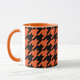Mug Vérification de la base de fonds noir orange