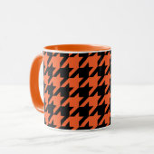 Mug Vérification de la base de fonds noir orange (Devant gauche)
