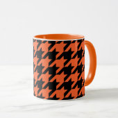 Mug Vérification de la base de fonds noir orange (Devant droit)