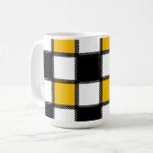 Mug Vérification de la couche noire et jaune (Devant gauche)