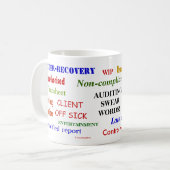 Mug Vérification des jurons mots Cruel drôle Auditeur  (Devant gauche)