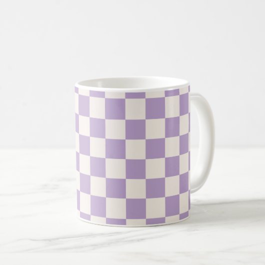 Mug Vérification du pourpre, Motif de tableau de contr (Devant droit)