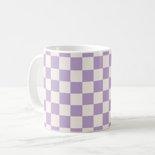 Mug Vérification du pourpre, Motif de tableau de contr (Devant gauche)