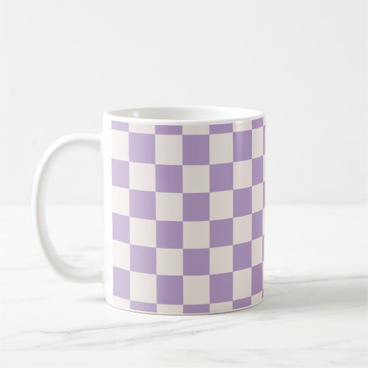 Mug Vérification du pourpre, Motif de tableau de contr (Gauche)