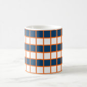 Mug Vérifications Bleu Blanc Orange Carreaux (Centre)
