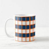 Mug Vérifications Bleu Blanc Orange Carreaux (Gauche)