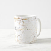 Mug VÉRIFICATIONS D'OR PixDezines MARBRE BLANC+FAUX (Devant droit)