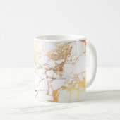 Mug VÉRIFICATIONS D'OR PixDezines MARBRE BLANC+FAUX (Devant droit)