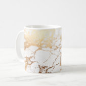 Mug VÉRIFICATIONS D'OR PixDezines MARBRE BLANC+FAUX (Devant gauche)