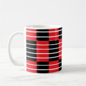Mug Vérifications et rayures rouges noirs (Gauche)