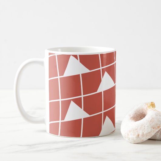 Mug Vérifications géométriques Motif Triangle (Avec donut)