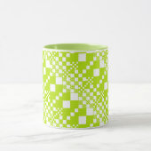 Mug Vérifié, Chèques - Vert et blanc de chaux (Centre)