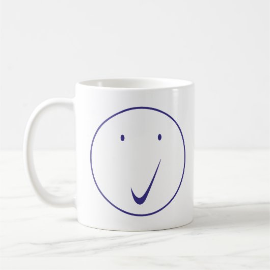 Mug Vérifier la face - Tick, Transp/Blue. (Gauche)