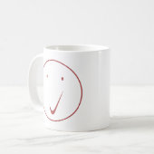 Mug Vérifier la face - Tick, Transp/Red. (Devant gauche)