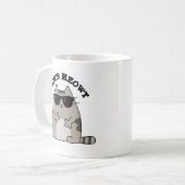 Mug Vérifier Meowt Funny Cool chat Pun (Devant gauche)