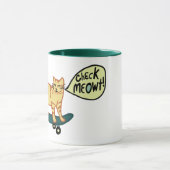 Mug Vérifier Meowt Punny Skateboard Tabby Cat (Centre)