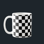 Mug Vérifier noir blanc À damiers Motif tableau de bor<br><div class="desc">à damiers Motif - damier noir et blanc.</div>