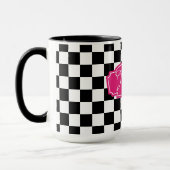 Mug Vérifier noir et blanc (Gauche)