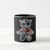 Mug Véritable amour Skeleton Coeur Tatouage Look (Centre)