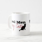 Mug Véritable Homme Gros Chats Kitty Love Drôle (Devant gauche)