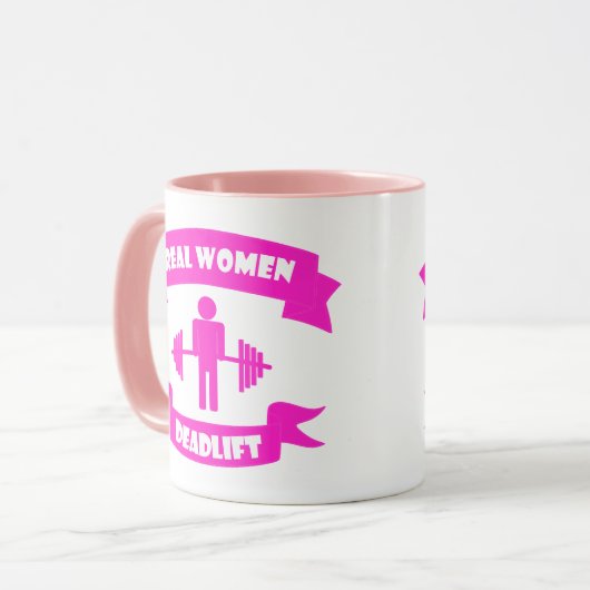 Mug Véritables Femmes Lever de la mort Barbell Poids (Devant gauche)