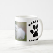 Mug Véritables Hommes Aimer Chiens Texte personnalisé  (Devant droit)