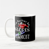 Mug Vermont J'aimerais mieux dévaler les pentes Drôle (Gauche)