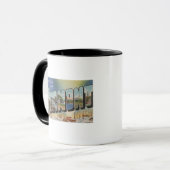 Mug Vermont (Scène D'Hiver) - Grandes Scènes Lettre (Devant gauche)