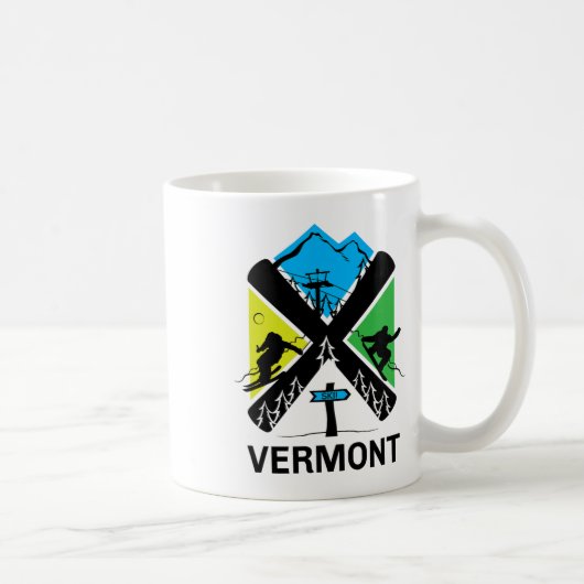 Mug Vermont Ski T Shirt - Skiing And Snowboard Accesso (Droite)