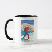 Mug VermontSkier transportant des skis (Gauche)