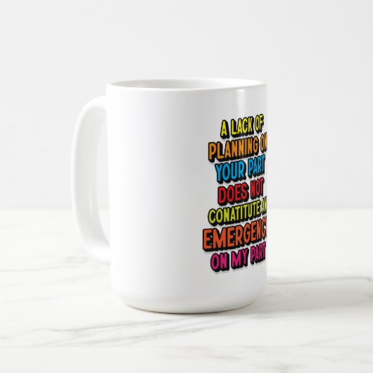 MUG VERNIS DE PLANNING (Devant gauche)