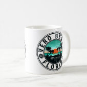 Mug Vero Beach Floride Palm Tree Retro Sunset (Devant droit)